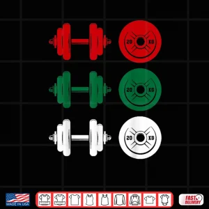 Design Ho Ho Ho Funny Dumbbell Christmas Weightlifting Gym Workout Shirt