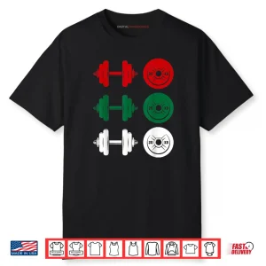 Ho Ho Ho Funny Dumbbell Christmas Weightlifting Gym Workout Shirt