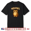 Meowl Meow Cat Owl Brainrot Meme Shirt