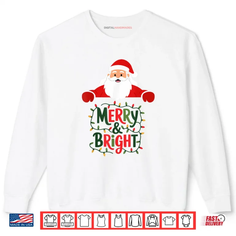 Sweatshirt Christmas Merry and Bright Shirt