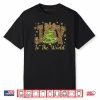 Coquette Bow Leopard Christmas Joy to The World Xmas Tree Shirt
