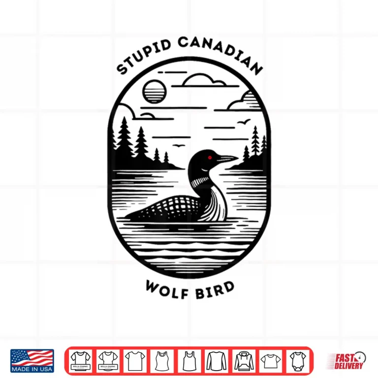 Design Stupid Canadian Wolf Bird Hockey Romance LGBT Shirt