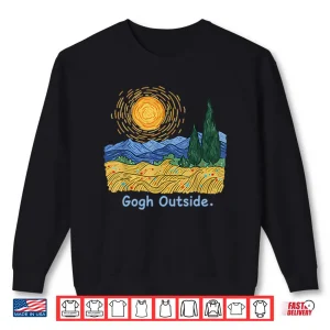 Sweatshirt Gogh Outside Starry Night Shirt