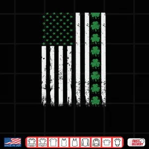 Design St. Patricks Day Irish American Shamrock Flag Shirt
