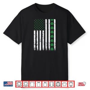 St. Patrick’s Day Irish American Shamrock Flag Shirt