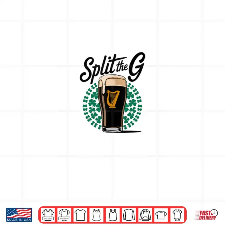 Design Irish Beer Split The G Shamrock Pint Shirt