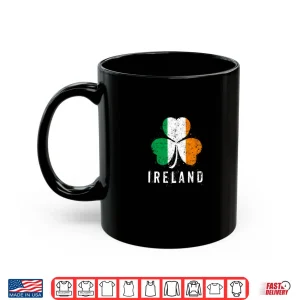 Mug Ireland Flag on Shamrock for Proud Irish on St Patricks Day Shirt
