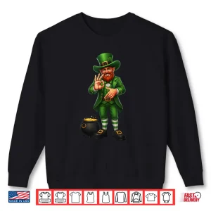 Sweatshirt Happy Six Seven Leprechaun 67 Humor St. Patricks Day Clover Shirt