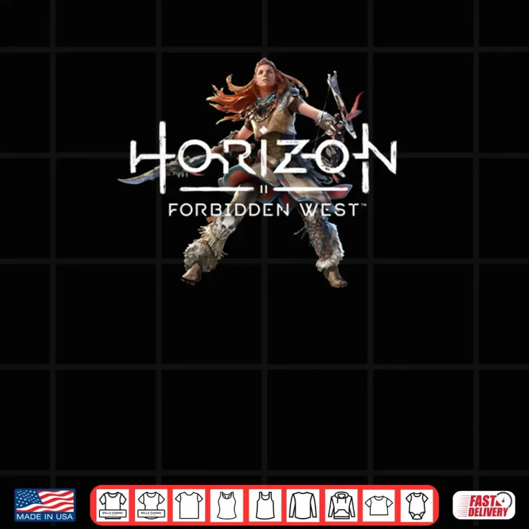 Horizon Forbidden West Aloy Combat Pose Portrait Shirt 4 Design Horizon Forbidden West Aloy Combat Pose Portrait Shirt