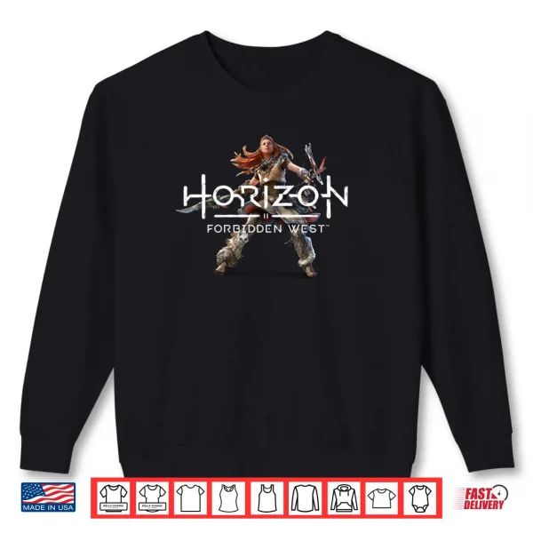 Sweatshirt Horizon Forbidden West Aloy Combat Pose Portrait Shirt