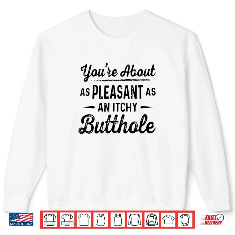 Sweatshirt Youre About As Pleasant As an Itchy Butthole Funny Sarcasm Shirt