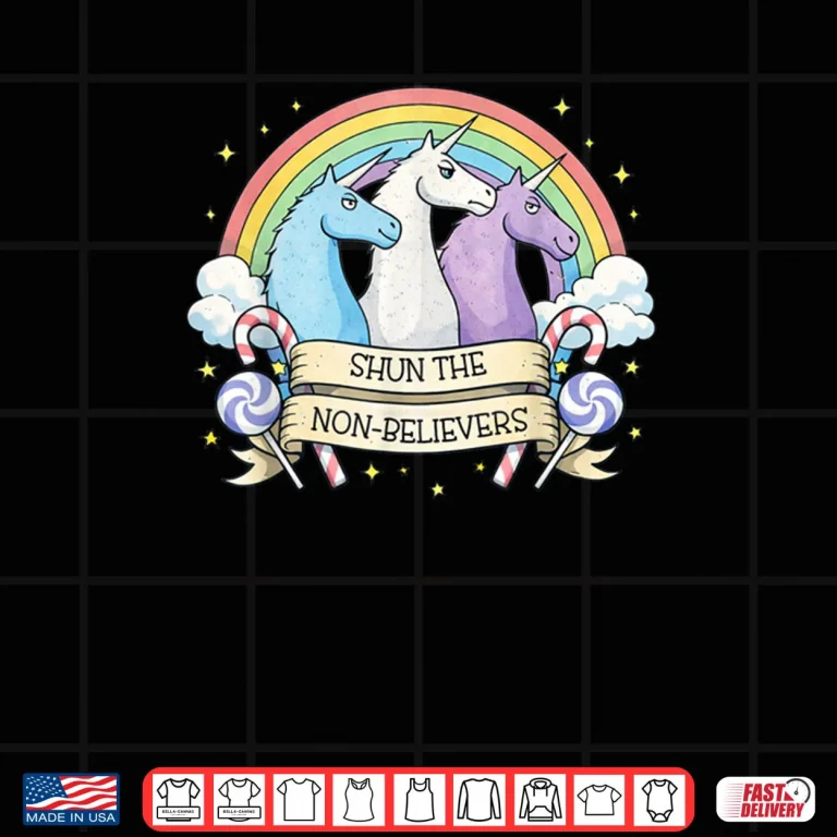 Design Shun The Non Believers Unicorn Candy Shirt
