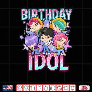 Kpop Demon Hunters Birthday Idol Cute Chibi Group Shot Shirt 4 Design Kpop Demon Hunters Birthday Idol Cute Chibi Group Shot Shirt