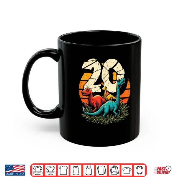 Mug 20th Birthday TRex Dinosaur 20 Year Old Shirt