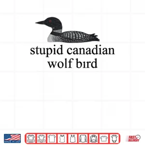 Design Stupid Canadian Wolf Bird LGBT Hockey Shirt