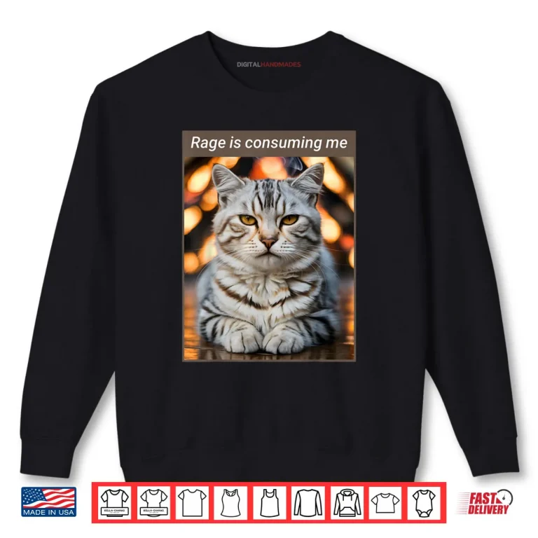 Rage is Consuming Me Meme Cat Shirt 1 Sweatshirt Rage is Consuming Me Meme Cat Shirt