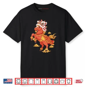 Lunar New Year of The Horse Lion Dance Chinese New Year Shirt