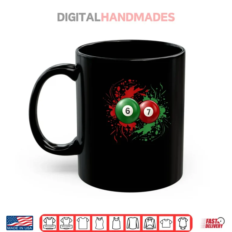 Mug Billiard Balls for 6 Ball and 7 Ball Matching Shirt