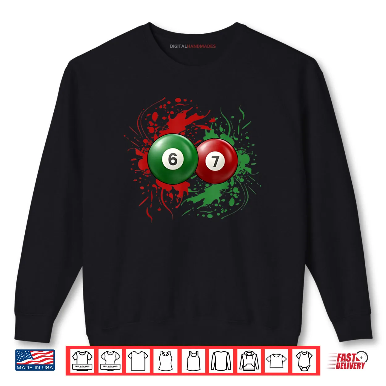 Billiard Balls for 6 Ball and 7 Ball Matching Shirt Billiard Balls for 6 Ball and 7 Ball Matching Shirt