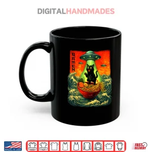 Alien Ramen Cat UFO Japanese Retro Art Shirt 3 Mug Alien Ramen Cat UFO Japanese Retro Art Shirt