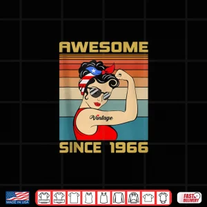 Design 60th Birthday Gift 60 Years Old Retro Vintage 1966 Shirt