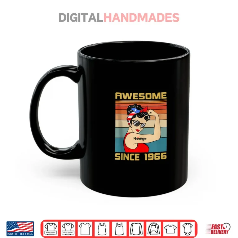 Mug 60th Birthday Gift 60 Years Old Retro Vintage 1966 Shirt