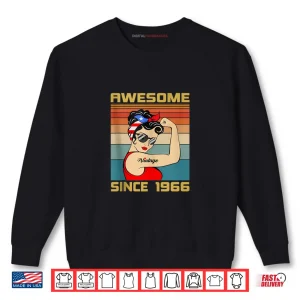 Sweatshirt 60th Birthday Gift 60 Years Old Retro Vintage 1966 Shirt