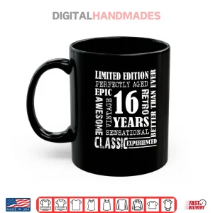 Mug 16th Birthday Gift Vintage Awesome Epic Retro 16 Yrs Old Shirt