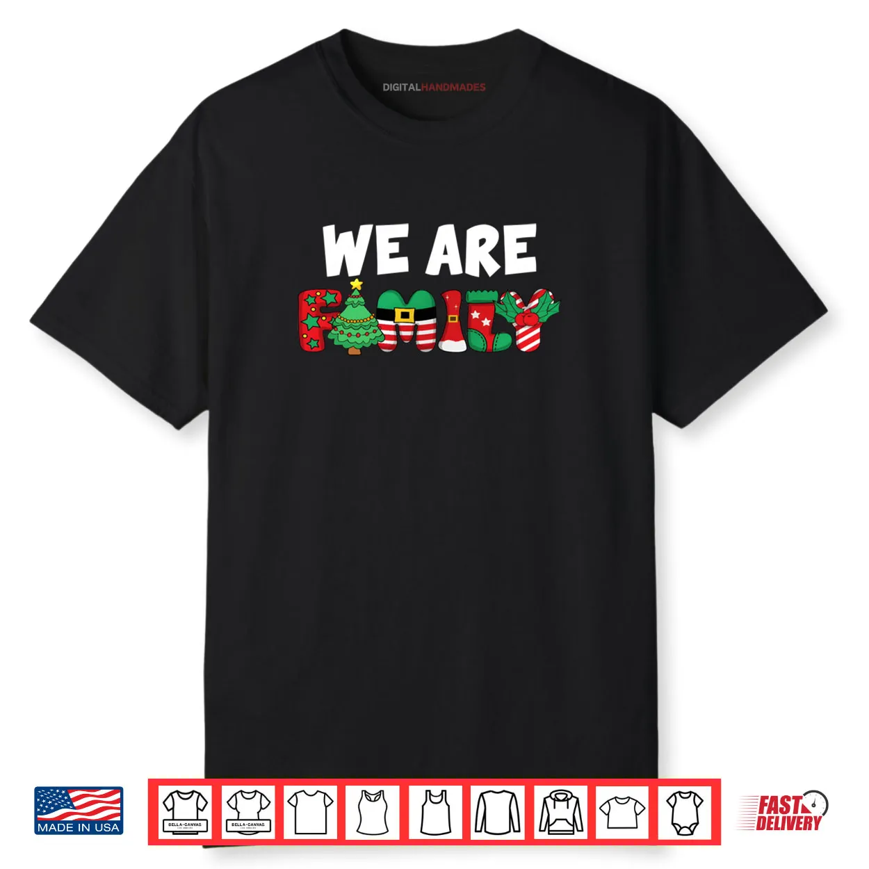 We are Family Christmas Pajamas Funny Matching Xmas Pjs Shirt We are Family Christmas Pajamas Funny Matching Xmas Pjs Shirt