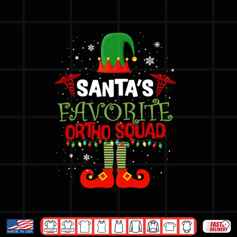 Design Santa Favorite Ortho Squad Elf Orthodontist Christmas Pajama Shirt