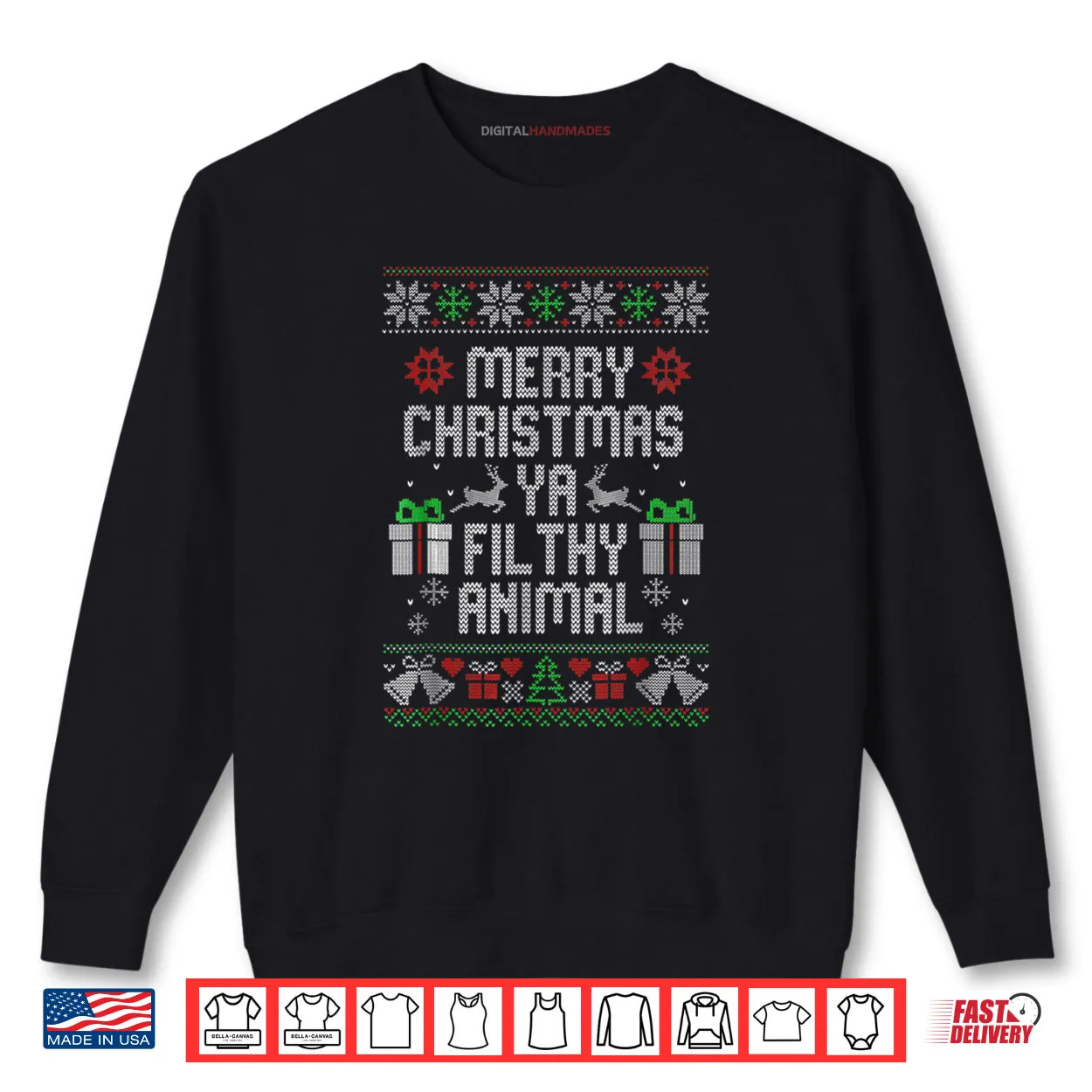 Merry Christmas Animal Filthy Ya Xmas Pajama Shirt Merry Christmas Animal Filthy Ya Xmas Pajama Shirt