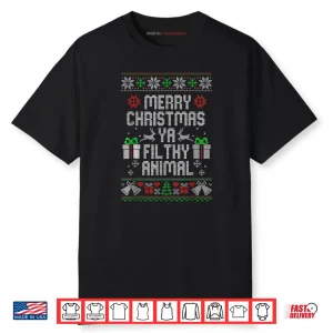 Merry Christmas Animal Filthy Ya Xmas Pajama Shirt