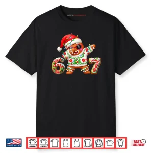 Gingerbread Six Seven 67 Ice Cream Drip Christmas Shirt