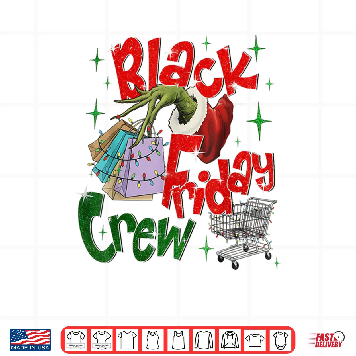 Christmas Black Shopping Family Friday Shopping Crew Shirt Christmas Black Shopping Family Friday Shopping Crew Shirt