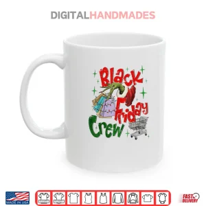 Mug Christmas Black Shopping Family Friday Shopping Crew Shirt