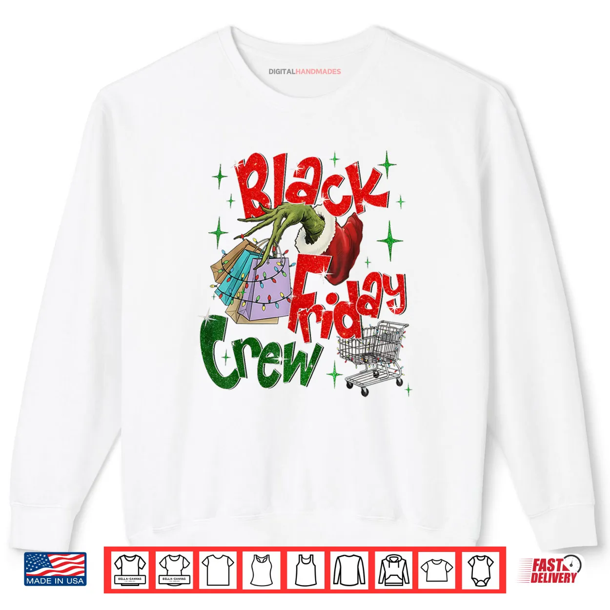 Christmas Black Shopping Family Friday Shopping Crew Shirt Christmas Black Shopping Family Friday Shopping Crew Shirt