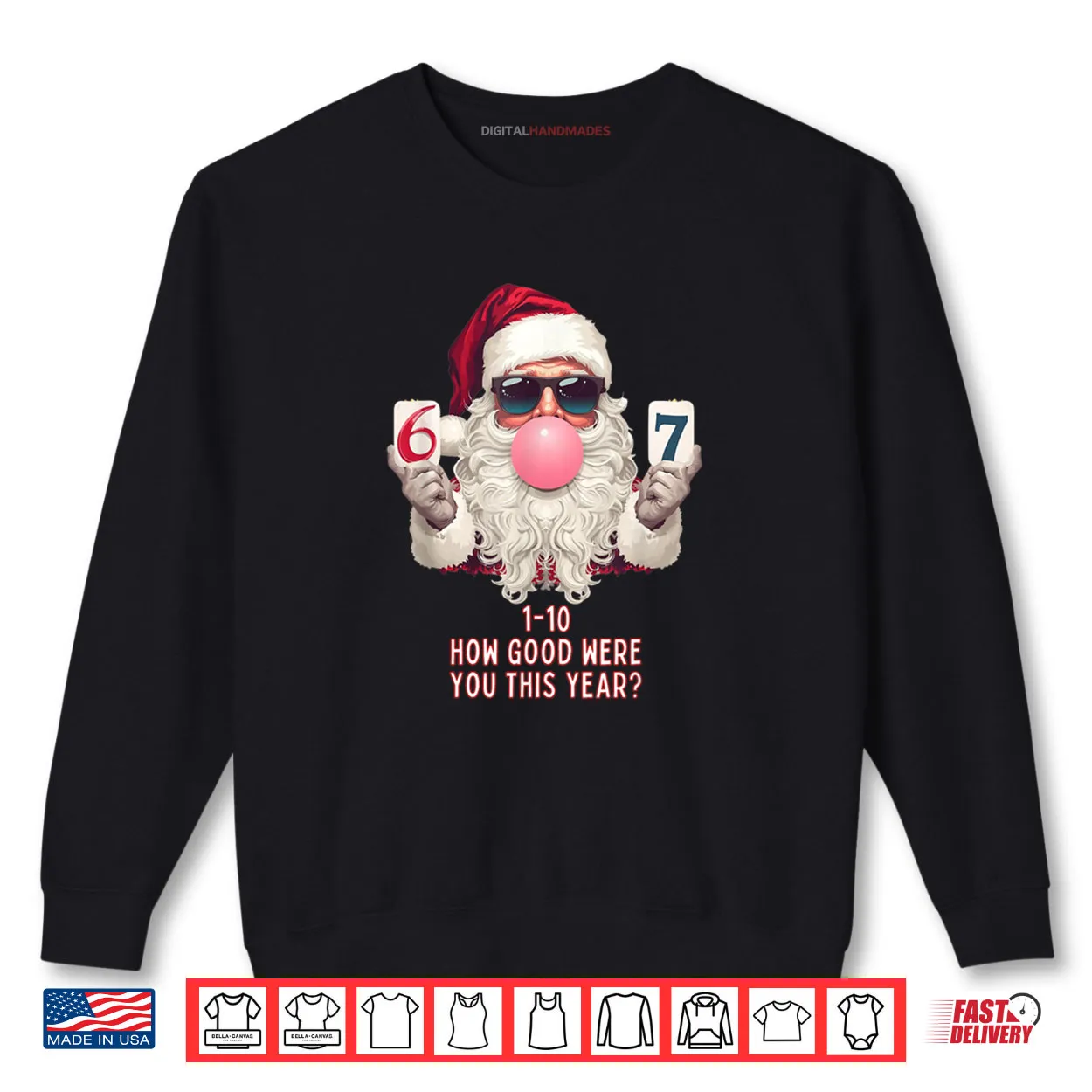 6 7 Funny Christmas Meme Six or Seven Bubblegum Santa Claus Shirt 6 7 Funny Christmas Meme Six or Seven Bubblegum Santa Claus Shirt