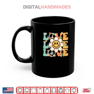 Mug Peace Sign Love Flower 60S 70S Tie Dye Hippie Costume Shirt
