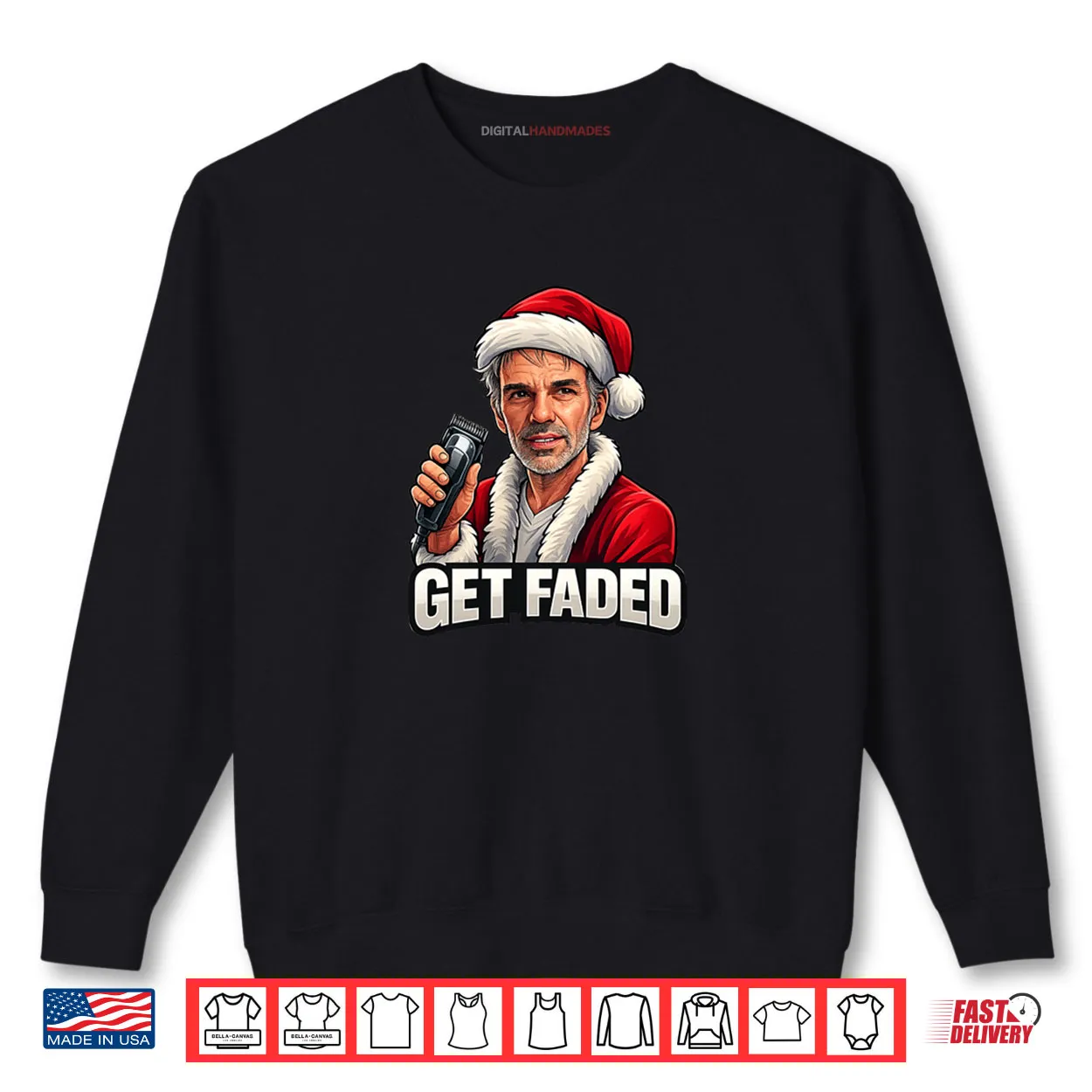 Get Faded Barber Christmas Holiday Shirt Get Faded Barber Christmas Holiday Shirt