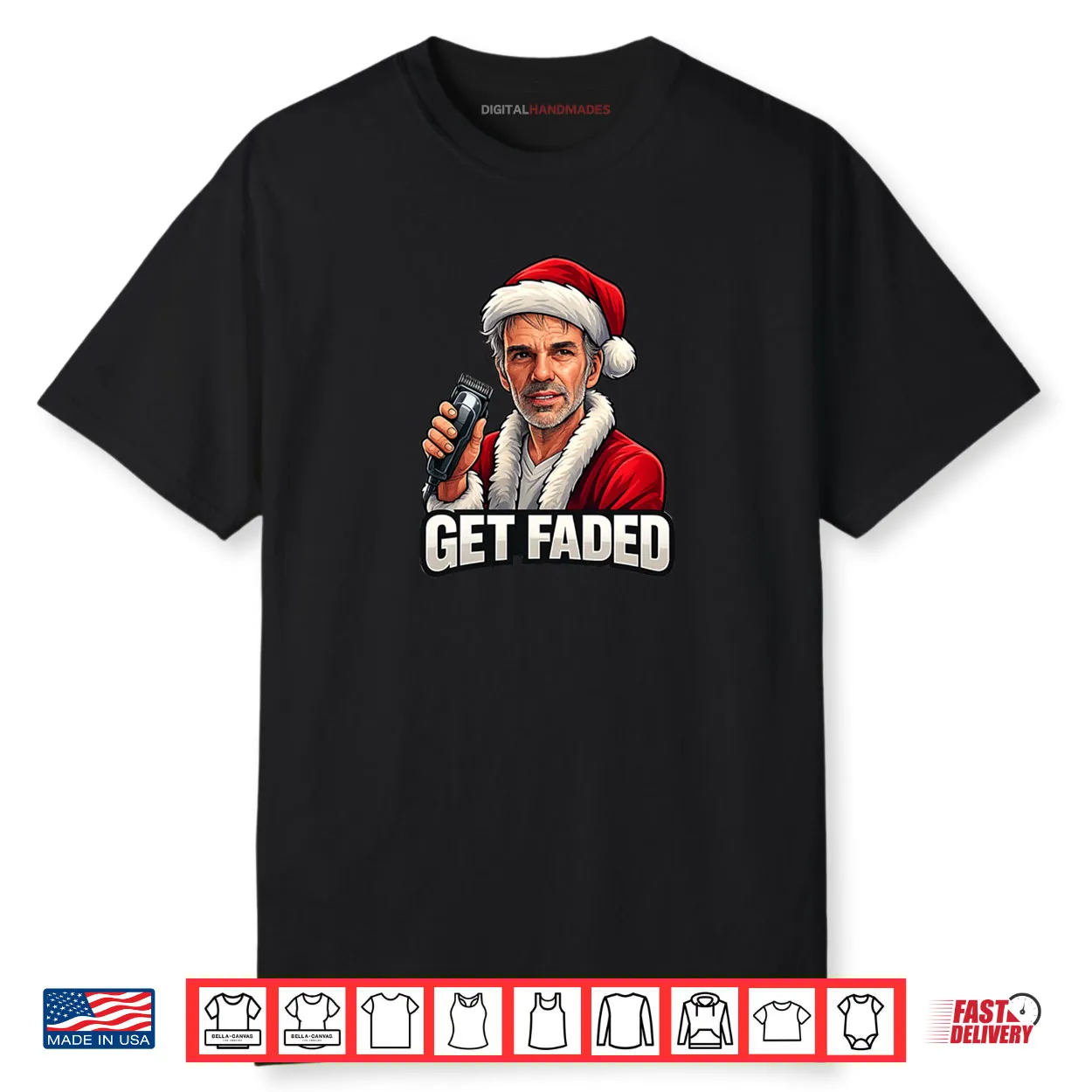 Get Faded Barber Christmas Holiday Shirt Get Faded Barber Christmas Holiday Shirt
