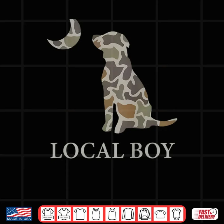 Design Camo Southern Local Boy Duck Hunting Black Lab Shirt