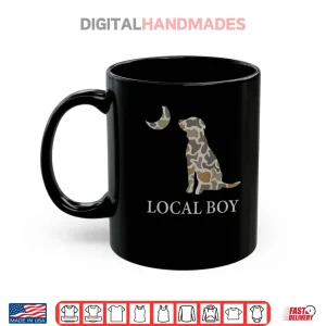 Mug Camo Southern Local Boy Duck Hunting Black Lab Shirt