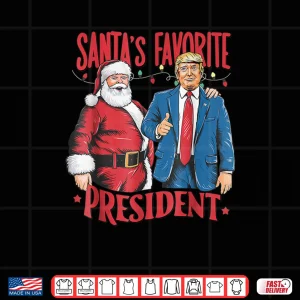 Design Santas Favorite President Santa Trump Dance Christmas Shirt