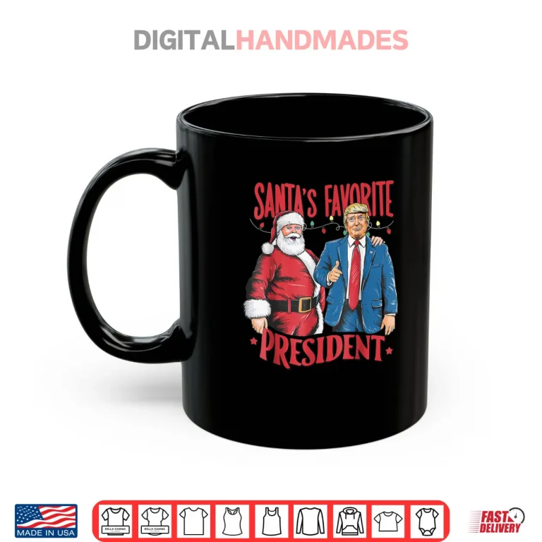 Mug Santas Favorite President Santa Trump Dance Christmas Shirt