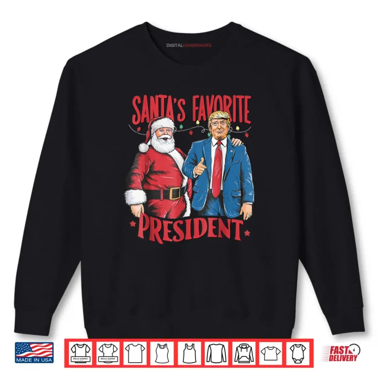 Sweatshirt Santas Favorite President Santa Trump Dance Christmas Shirt