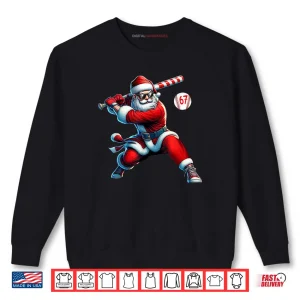 Sweatshirt Santa Baseball Six Seven 6 7 Meme Christmas Men Boys Player Shirt