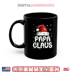 Papa Claus Santa Hat Christmas Lights Pajama Family Matching Shirt 3 Mug Papa Claus Santa Hat Christmas Lights Pajama Family Matching Shirt