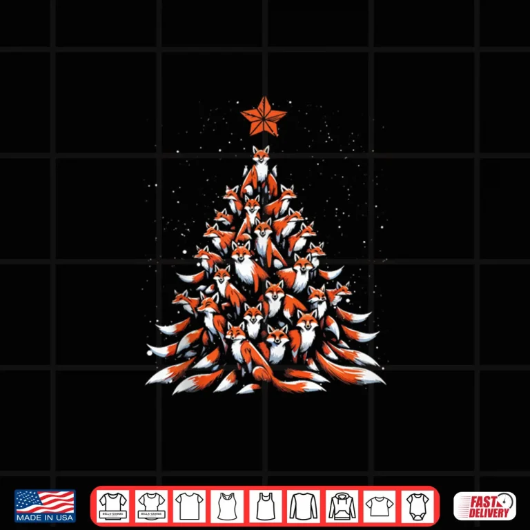 Design Fox Christmas Tree Fox Xmas Tree Shirt