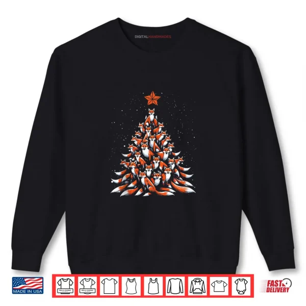 Sweatshirt Fox Christmas Tree Fox Xmas Tree Shirt