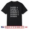 Dasher Dancer Prancer & Bourbon Christmas Holiday Reindeer Shirt